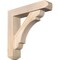 Ekena Millwork Olympic Craftsman Smooth Bracket w/ Offset Brace, Douglas Fir, 5 1/2"W x 24"D x 24"H BKT0604X24X24OLY04SDF - alternate 1